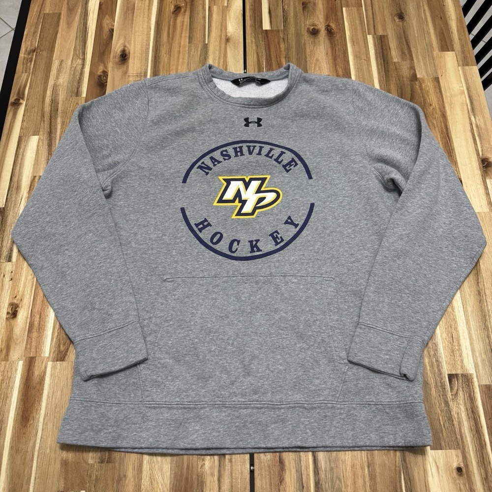 Nashville Predators Sweatshirt Mens XL‎ Gray Under Armour Coldgear NHL Hockey